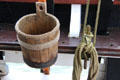 Slop bucket on deck of Dunbrody Famine Ship. New Ross, Ireland.