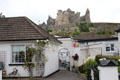 Rock of Cashel above cottage. Cashel, Ireland.