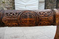 Anglo-Norman Waterford coin detail of Viking sword sculpture by John Hayes near Reginald's Tower. Waterford, Ireland.