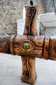 Hand guard detail of Viking sword sculpture by John Hayes near Reginald's Tower. Waterford, Ireland.