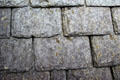 Detail of slate roof at Desmond Castle. Newcastle West, Ireland.