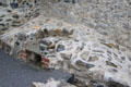 Foundation ruins of Desmond Castle. Adare, Ireland.