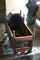 Cradle in Earl's bedroom at Bunratty Castle. County Clare, Ireland.