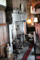 Fireplace in South Solar in Bunratty Castle. County Clare, Ireland.