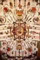 Elaborate painted ceiling at Uffizi Gallery. Florence, Italy.