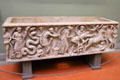 Roman sarcophagus with Rape of Persephone carving at Uffizi Gallery. Florence, Italy