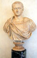 Roman emperor Titus marble bust at Uffizi Gallery. Florence, Italy.