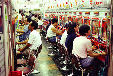 Pachinko parlor, a vertical pinball-like gambling game played in Japan.