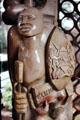 Statue bearing Kenyan national symbols in National Museum in Nairobi. Kenya.