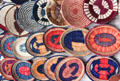 Colorful woven baskets at a crafts market in Nairobi suburbs. Kenya.
