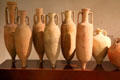 Amphorae, which varied by where made & what they contained, from various regions at National Museum of History & Art. Luxembourg, Luxembourg.