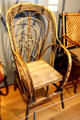 Willow & walnut armchair with pine seat at National Museum of History & Art. Luxembourg, Luxembourg.