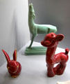 Figurines of rabbit & wolf from Villeroy & Boch at Septfontaines Luxembourg at Villa Vauban Museum. Luxembourg, Luxembourg.