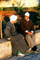 Men socializing in Meknes. Morocco