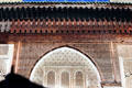 Medersa Bou Inania Muslim school woodwork details. Fes, Morocco.
