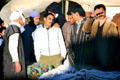 Men in souk of Midelt. Morocco.