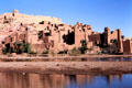 Mud structures of town of Ait Benhaddou. Morocco.