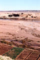 Town & desert scene near Ait Benhaddou. Morocco.