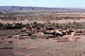 Town & desert scene near Ait Benhaddou. Morocco.