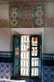 Tiled wall in Ouarzazate Kasbah. Morocco.