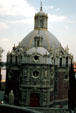 Small round church on Guadalupe Basilica grounds. Mexico City, Mexico.