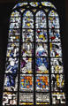 Delft Nieuwe Kerk's stained glass window. Delft, Netherlands.