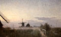 Windmills near Giethoorn painting by Willem Bastiaan Tholen at Teylers Museum. Haarlem, Netherlands.