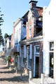 Houses on small canal. Sloten, Netherlands.