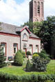 House & church in Westbroek. Westbroek, Netherlands