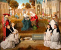 Memorial tablet painting by Master of Spes Nostra at Rijksmuseum. Amsterdam, NL.