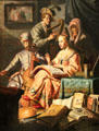Musical Company painting by Rembrandt van Rijn at Rijksmuseum. Amsterdam, NL.