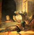 Still life with peacocks painting by Rembrandt van Rijn at Rijksmuseum. Amsterdam, NL.