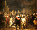 Militia Company of District II under Command of Captain Frans Banninck Cocq painting by Rembrandt van Rijn at Rijksmuseum. Amsterdam, NL.