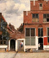 View of Houses in Delft painting by Johannes Vermeer at Rijksmuseum. Amsterdam, NL.