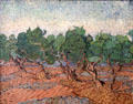 Olive grove painting by Vincent van Gogh at Van Gogh Museum. Amsterdam, NL.