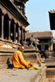 Holy man at temple in Patan , Katmandu. Nepal.