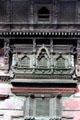 Detail of screened balcony in Royal Palace Courtyard, Patan , Katmandu. Nepal.
