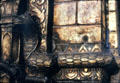 Detail of cobra carving on Swayambhunath Buddhist Temple, Katmandu. Nepal.