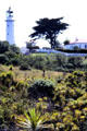Lighthouse and other buildings on Tiritiri Matangi. New Zealand.