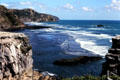 Rocky coast south of Muriwai Beach. New Zealand.