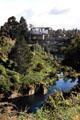 Waikato River setting of bridge site of Bungy jumping near Taupo. New Zealand.