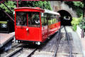 Red cable car in Wellington. New Zealand.
