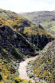 View of the Taieri Gorge from the train. New Zealand.