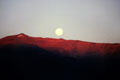 Moon over Omarama. New Zealand.