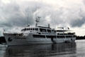 Melanesian Explorer tourist ship on Sepik River. Papua New Guinea.
