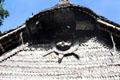 Gable of a house Tambaran in Angoram. Papua New Guinea.