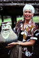 Aibom pottery held by guide. Papua New Guinea.