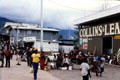 Street scene & store at Kundiawa. Papua New Guinea.