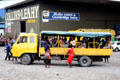 Bus filled with passengers in Kundiawa in the highlands of PNG. Papua New Guinea.