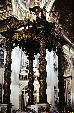 St Peter's Throne by Bernini in St Peter's Church in Rome. Vatican City.